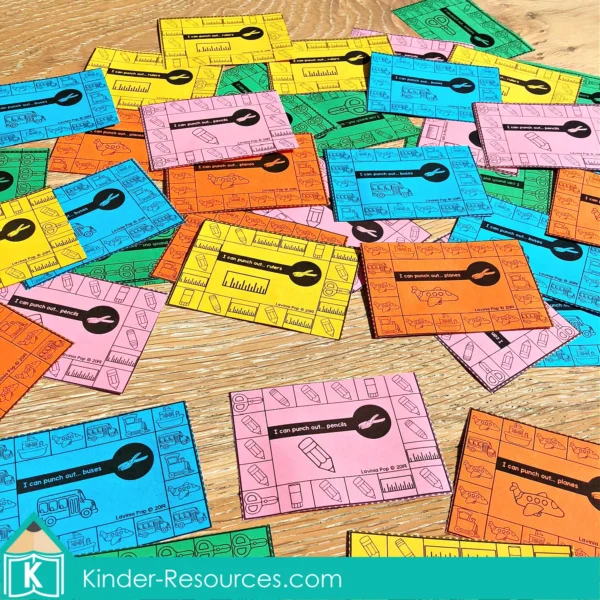 August Morning Tubs Fine Motor Hole Punch Cards
