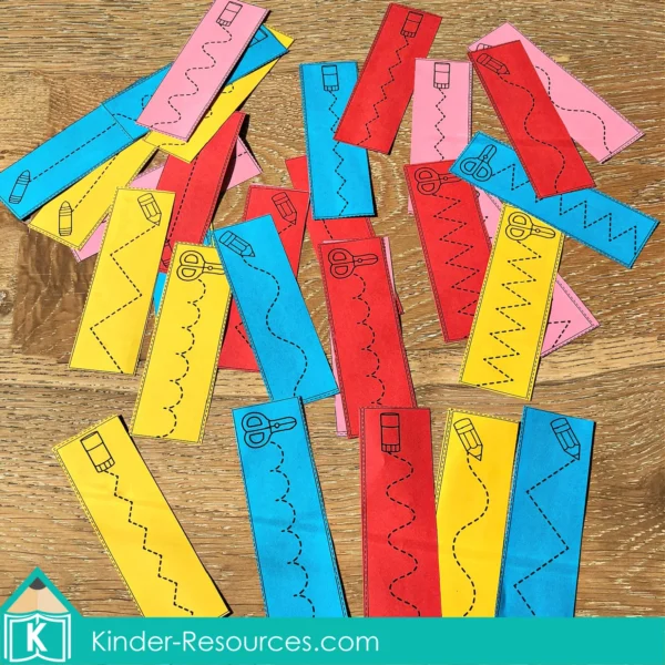 August Morning Tubs Fine Motor Cutting Cards