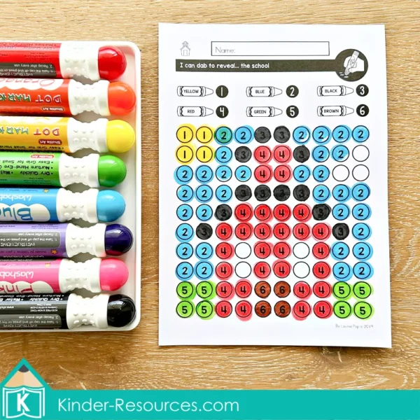 August Morning Tubs Fine Motor Dot Markers