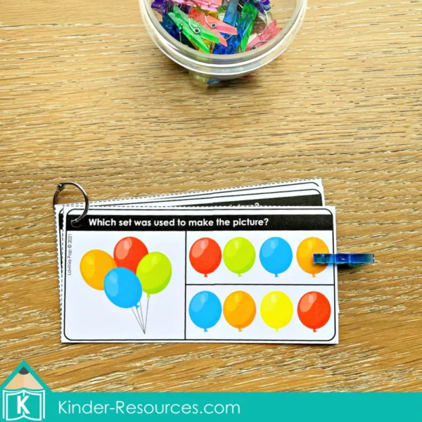 Kindergarten Morning Tubs Set 1 Logic Task Cards