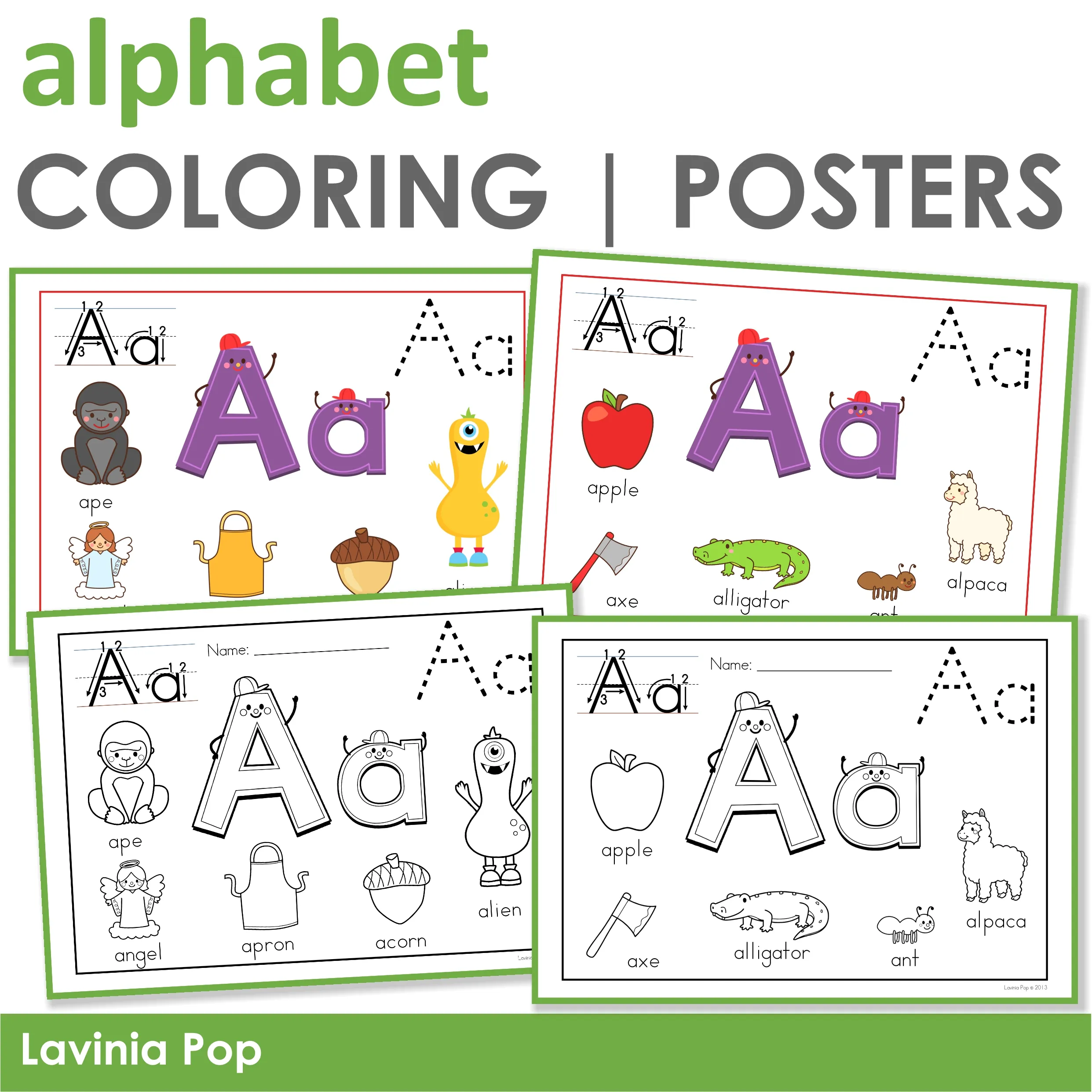 Alphabet Coloring Book and Posters