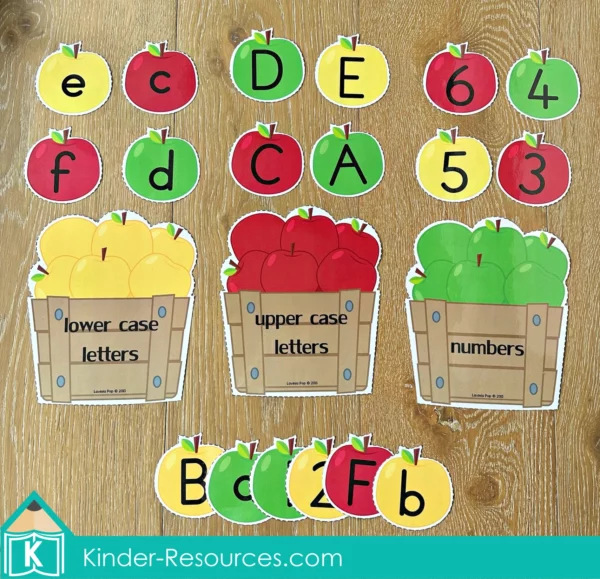 Back to School Literacy Centers Kindergarten Alphabet Sorting