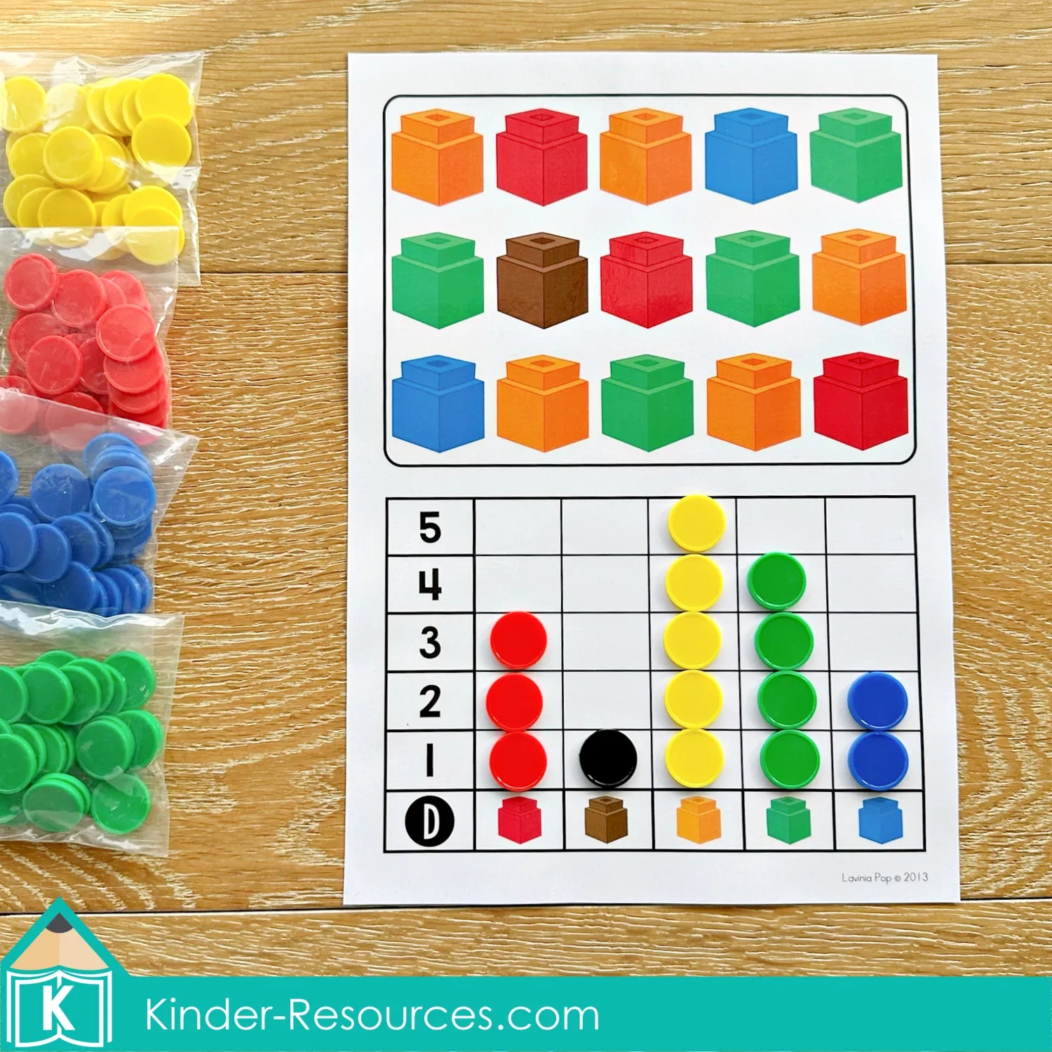 Back to School Math Centers Count and Graph