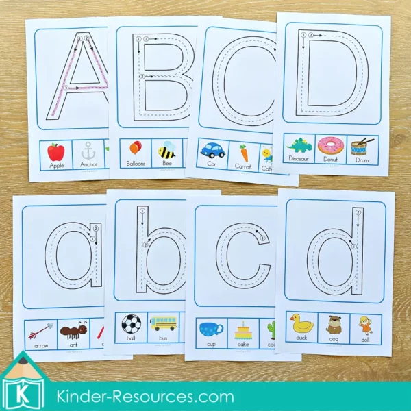 Back to School Preschool Centers Alphabet Cards 2