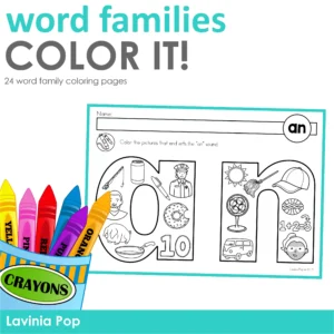 Word Families Color It Coloring Pages