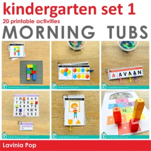 Kindergarten Morning Tubs Set 1 | Printable Activities