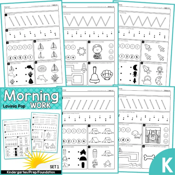 Kindergarten Morning Work Set 1 JPG 2