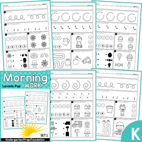Kindergarten Morning Work Set 1 JPG 3
