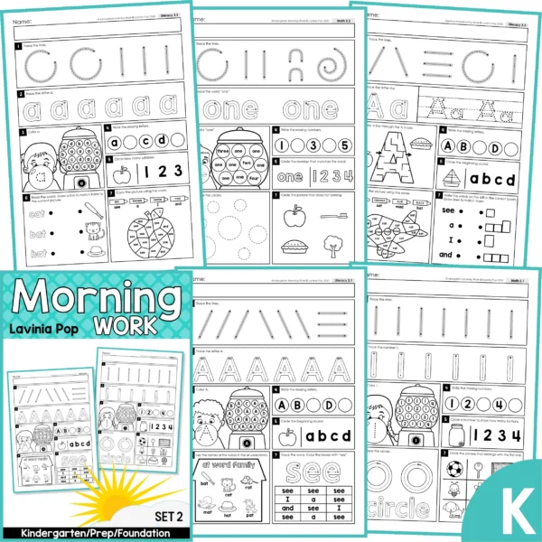 Kindergarten Morning Work Set 2 JPG 1