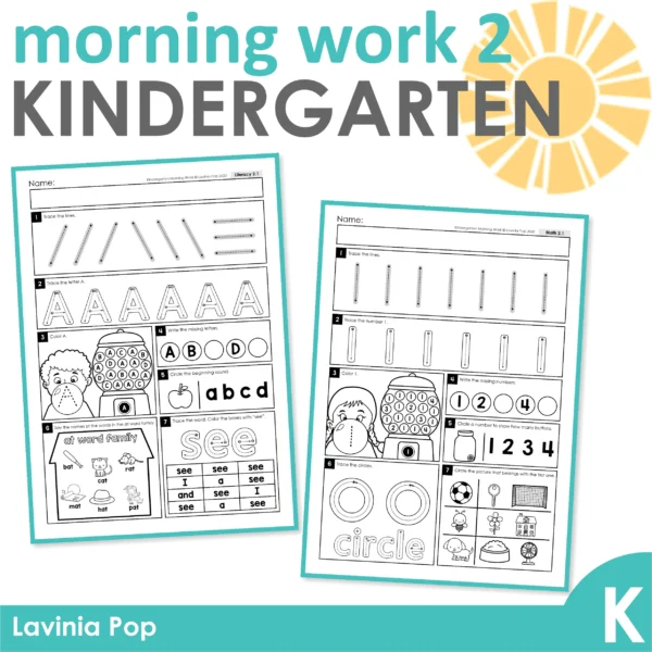 Kindergarten Morning Work Set 2 JPG