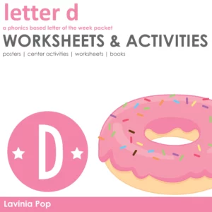 D Alphabet Phonics Letter of the Week Worksheets & Activities | Posters } Readers