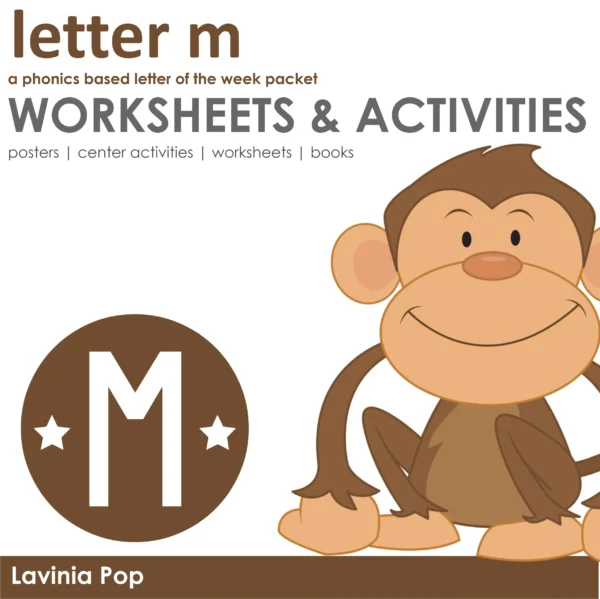 M Alphabet Phonics Letter of the Week Worksheets & Activities | Posters | Readers
