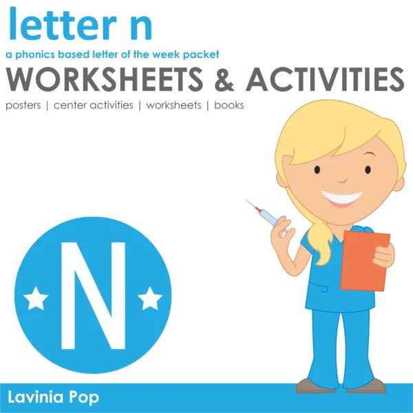 N Alphabet Phonics Letter of the Week Worksheets & Activities | Posters | Readers