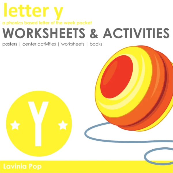 Y Alphabet Phonics Letter of the Week Worksheets & Activities | Posters | Readers