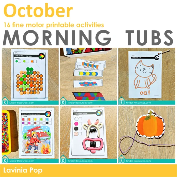 October Fine Motor Morning Tubs