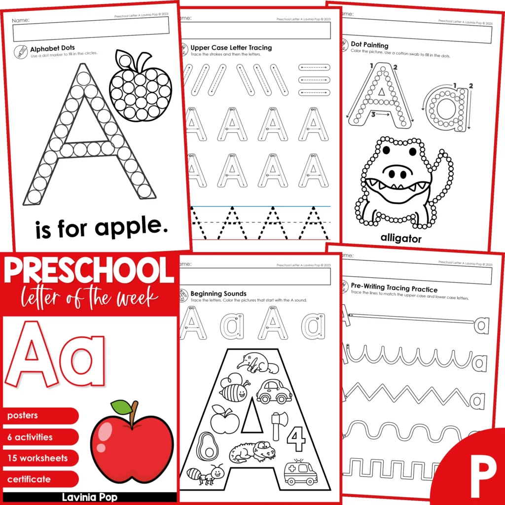 Preschool Letter of the Week Letter A