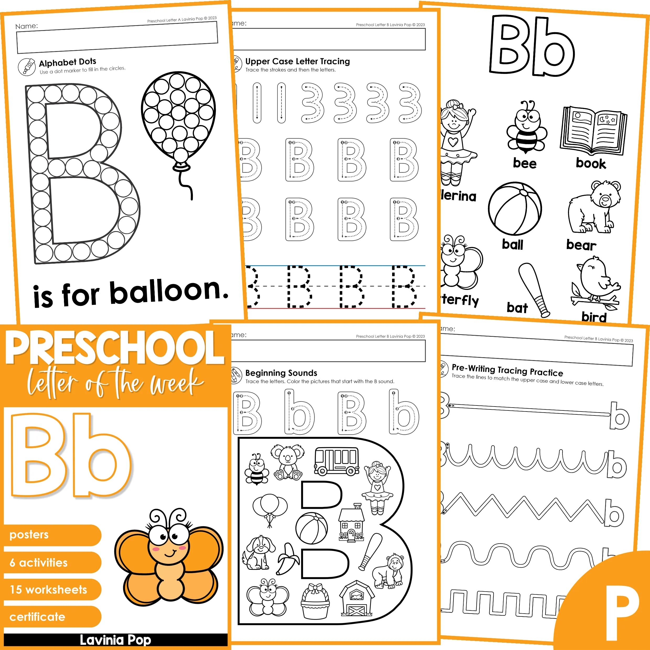 FREE Phonics Letter of the Week B - Kinder Resources