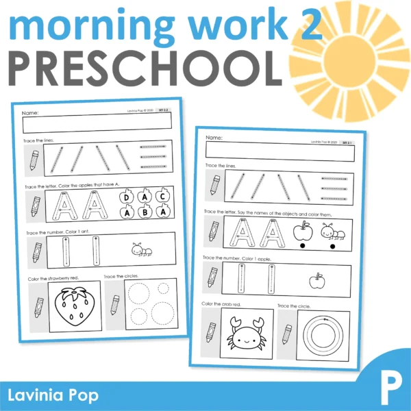Preschool Morning Work Set 2