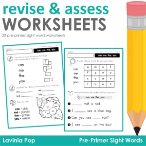 Revise and Assess Sight Word Worksheets