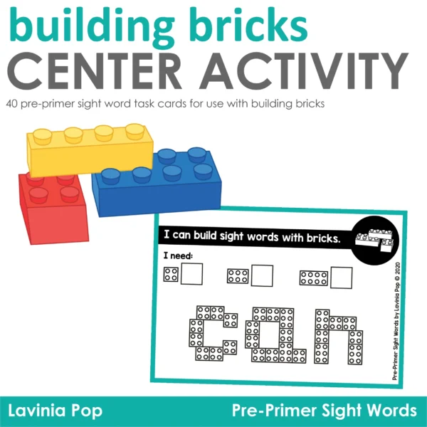 Sight Word Building Bricks Task Cards JPG