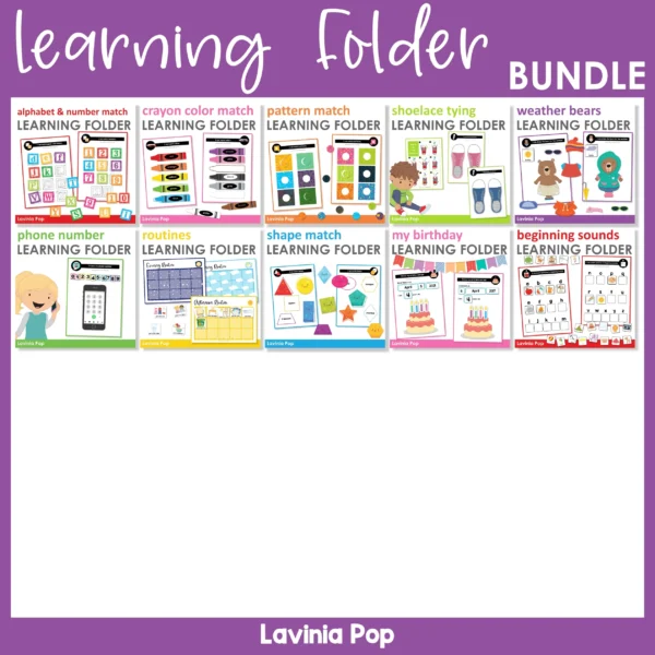 Learning Folder Toddler Binder Busy Book Growing Bundle