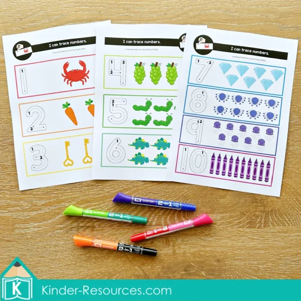Toddler Binder Busy Book Learning Folder Number Tracing