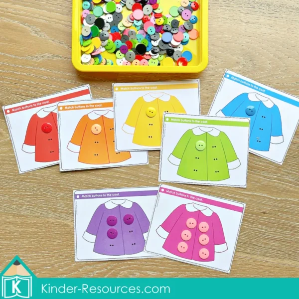 Kindergarten Morning Tubs Buttons Colors