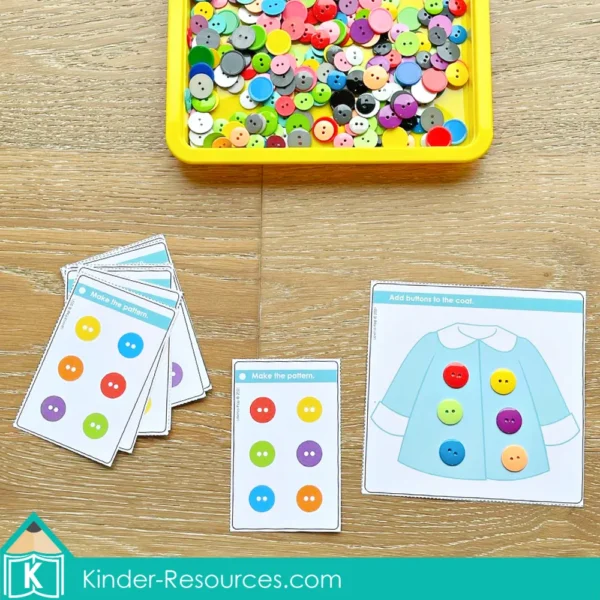 Kindergarten Morning Tubs Buttons Patterns