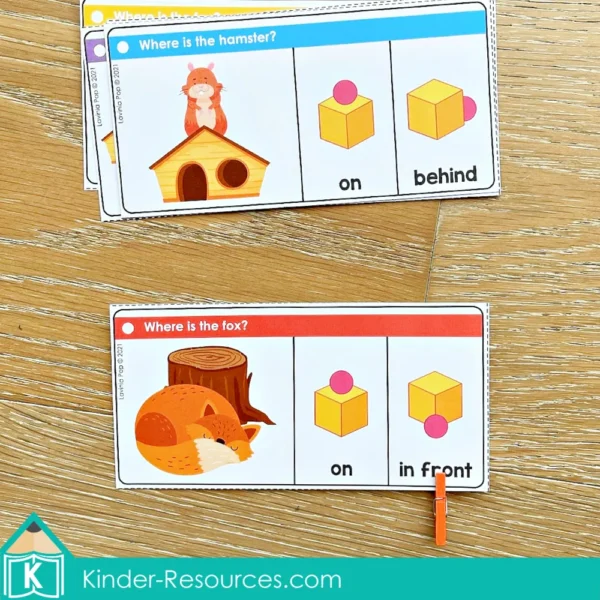 Kindergarten Morning Tubs Prepositions