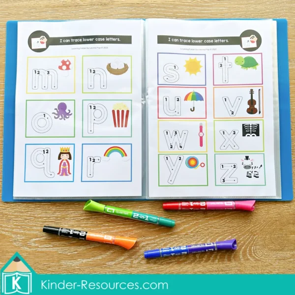 Toddler Binder Busy Book Learning Folder Alphabet Tracing