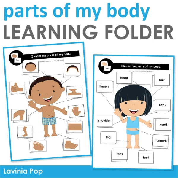Toddler Binder Learning Folder Busy Book My Body Parts