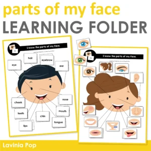 Toddler Binder Learning Folder Busy Book Parts of My Face