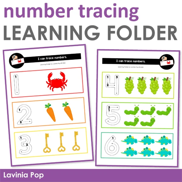 Toddler Binder Busy Book Learning Folder Number Tracing