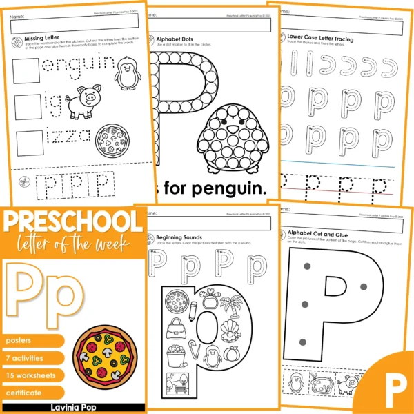 Preschool Alphabet Letter of the Week P