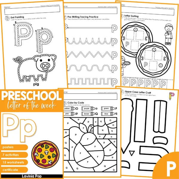 Preschool Alphabet Letter of the Week P