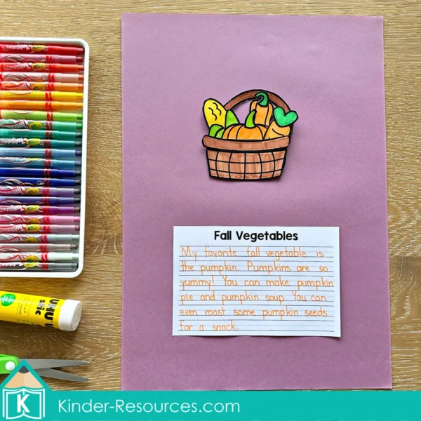 Writing Prompt Craft Activity Fall Vegetables
