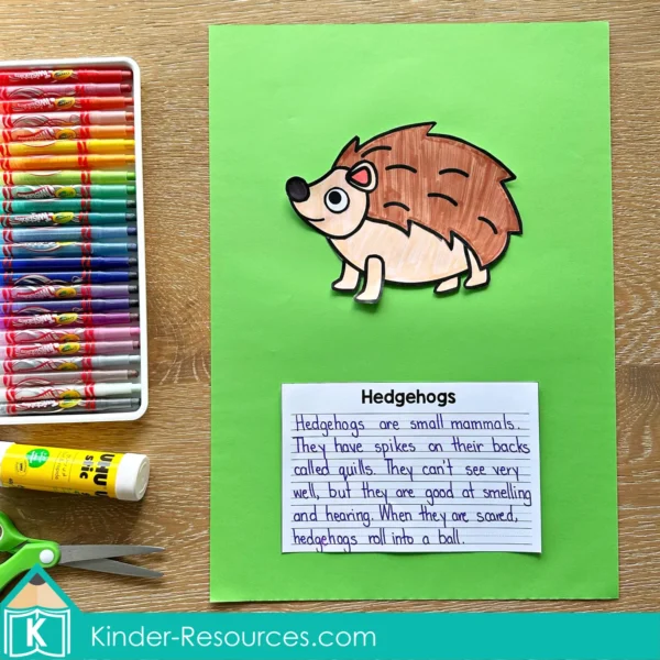 Writing Prompt Craft Activity Hedgehogs