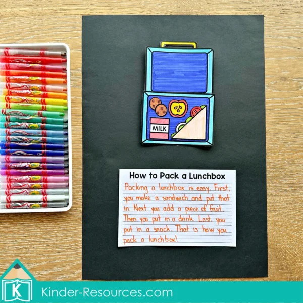 Writing Prompt Craft Activity How to Pack a Lunchbox