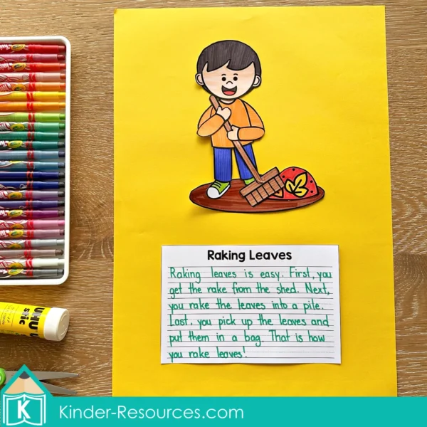 Writing Prompt Craft Activity How to Rake Leaves