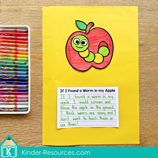Writing Prompt Craft Activity If I Found a Worm in my Apple