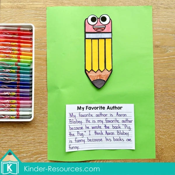 Writing Prompt Craft Activity My Favorite Author