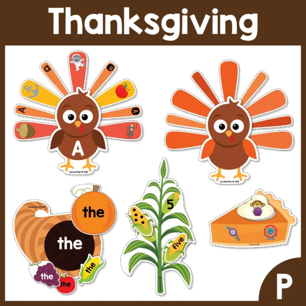 Thanksgiving Printable Activities for Preschool Kindergarten | Centers | Morning Tubs