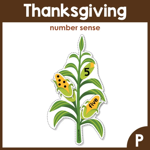 Thanksgiving Printable Activities for Preschool Kindergarten | Centers | Morning Tubs | Number Sense