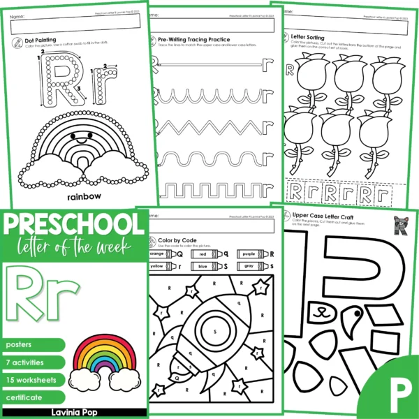 Preschool Alphabet Letter of the Week R Worksheets | Activities | Centers