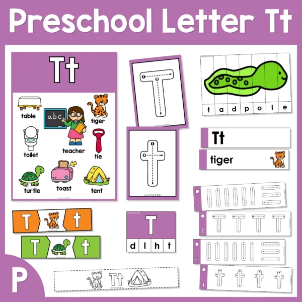 Preschool Alphabet Letter of the Week T Worksheets | Activities | Centers