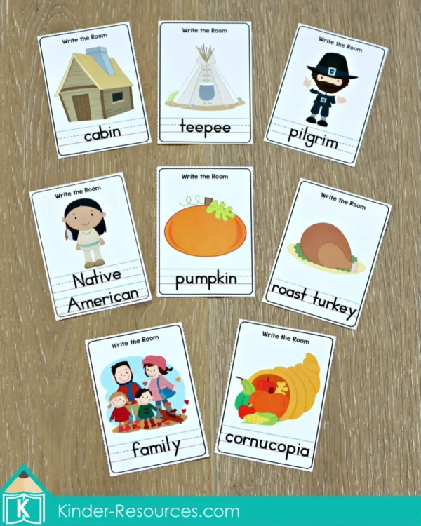 Thanksgiving Literacy Centers for Kindergarten Syllables