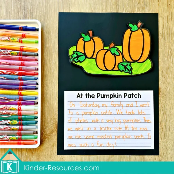 Thanksgiving Writing Prompts Craft Activity At the Pumpkin Patch