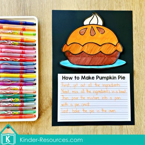 Thanksgiving Writing Prompts Craft Activity How to Make Pumpkin Pie