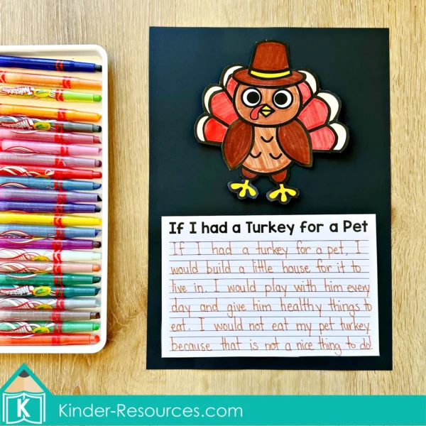 Thanksgiving Writing Prompts Craft Activity If I had a Turkey for a Pet