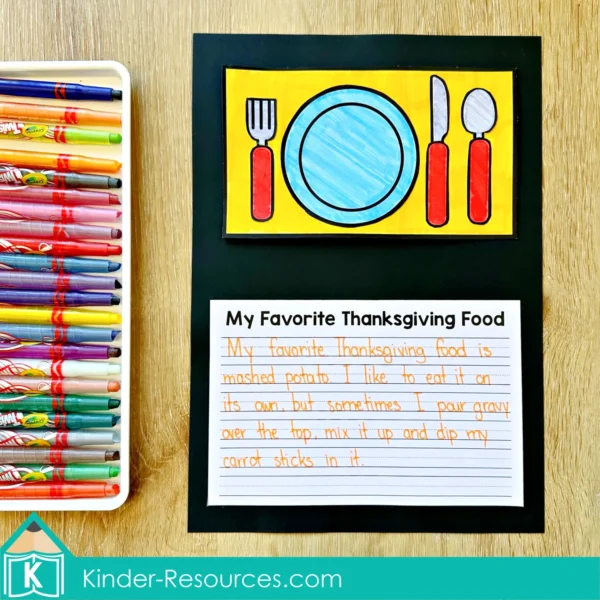 Thanksgiving Writing Prompts Craft Activity My Favorite Thanksgiving Food